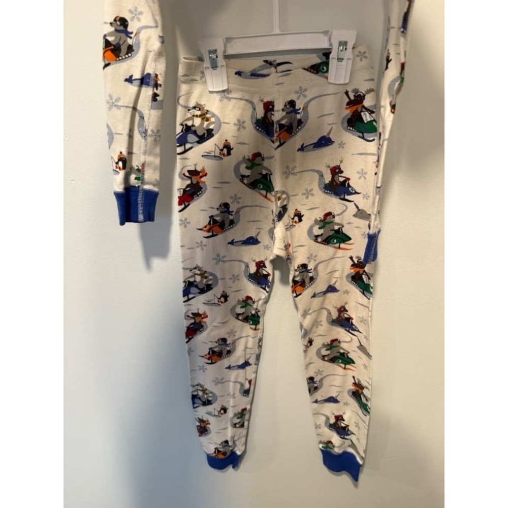 Hanna Andersson Pajamas "Go By Snow" 130 cm 8 Play - Picture 5 of 6